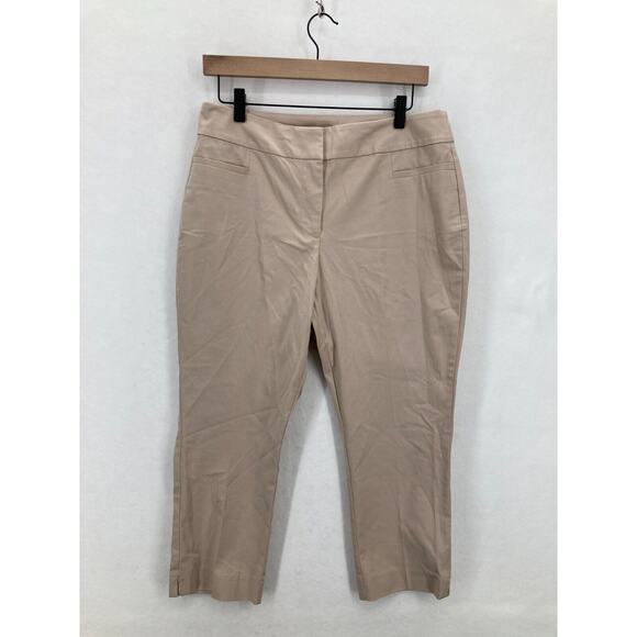Ann Taylor Factory Ankle Pant Women's 8P Petite Brown Stretch Mid Rise Career - Picture 1 of 12